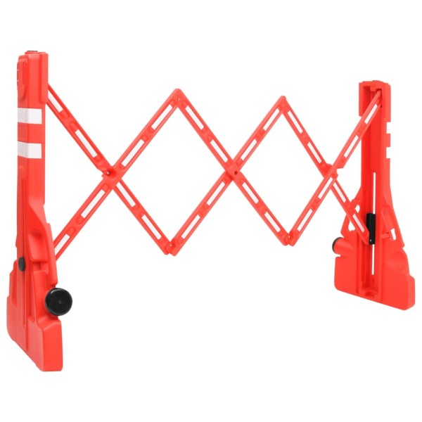 Folding road barrier, red, 210x50x105cm