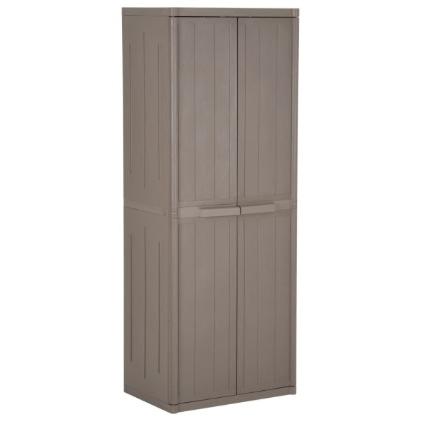 Garden cabinet for things, brown, 65x45x172cm, PP