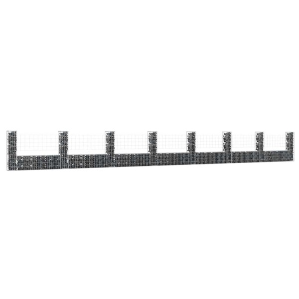 Gabion baskets with 8 columns, 860x20x100cm, iron