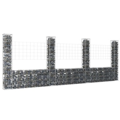 Gabion baskets with 4...