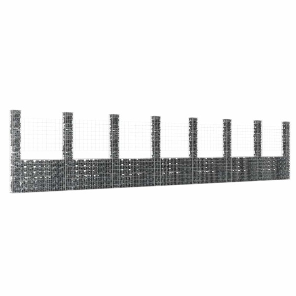 Gabion baskets with 8 columns, 860x20x200cm, iron