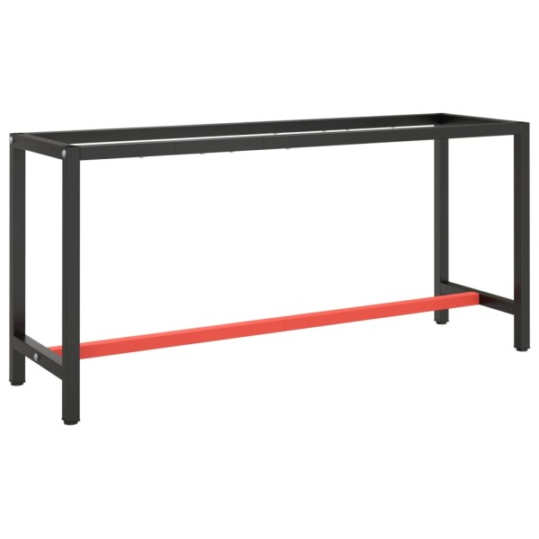 Desk frame, black and red, 170x50x79cm, metal