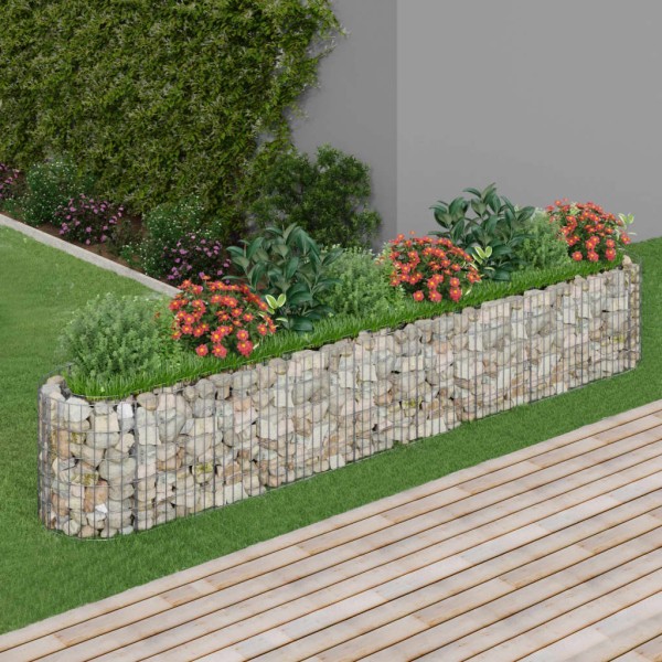 Gabion trough, 330x50x50cm, galvanized iron, high