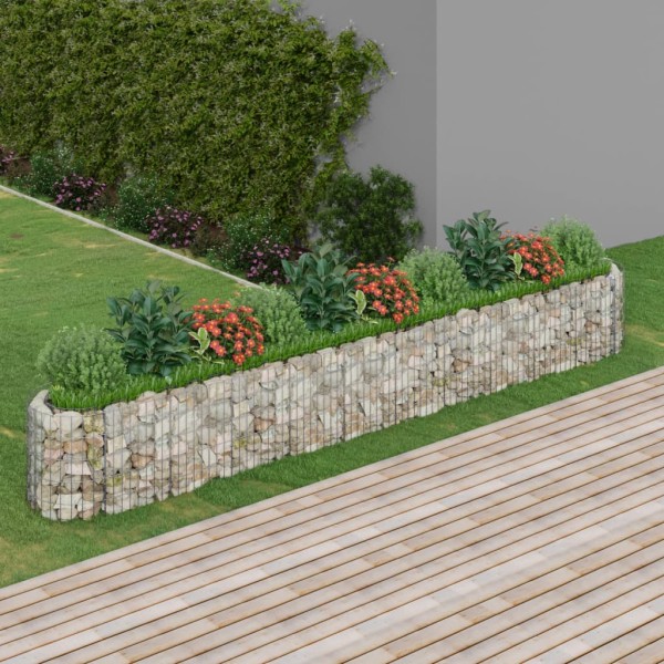 Gabion bed, 400x50x50cm, galvanized iron, high