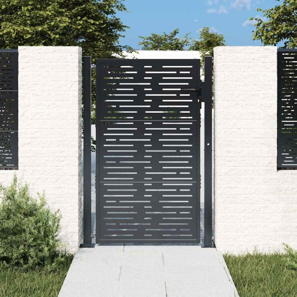 Garden gate, anthracite color, 100x150 cm, steel, square design