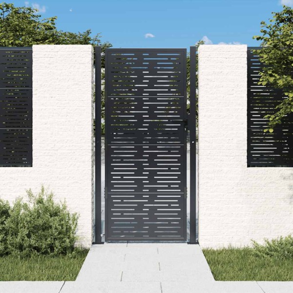 Garden gate, anthracite color, 100x175 cm, steel, square design
