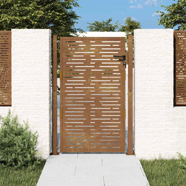 Garden gate, 100x125 cm, Corten steel, square design