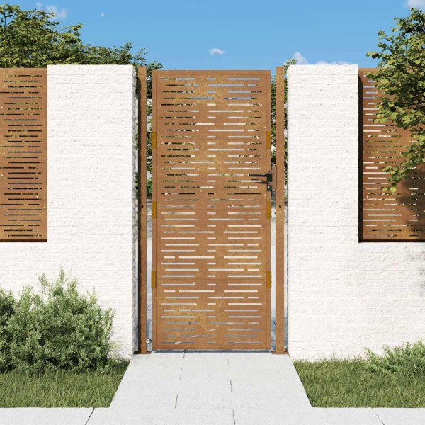 Garden gate, 100x175 cm, Corten steel, square design