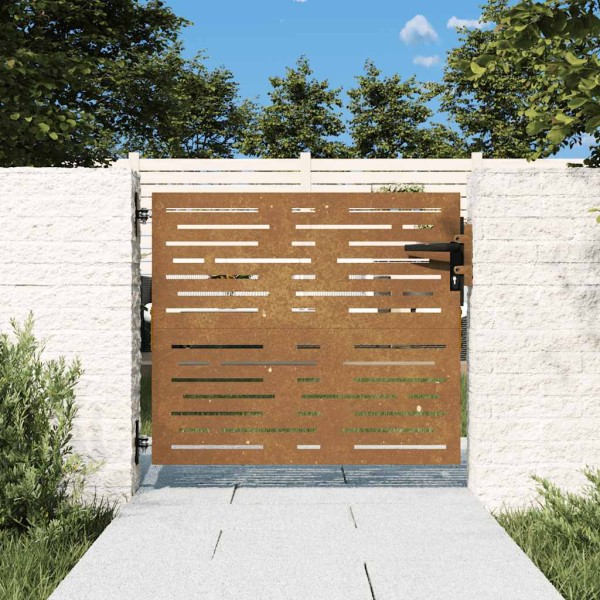 Garden gate, 85x100 cm, Corten steel, square design