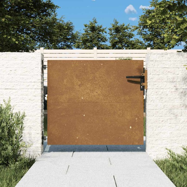 Garden gate, 85x125 cm, Corten steel, square design
