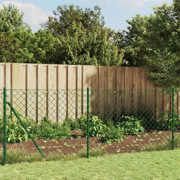 Mesh fence with spikes, green color, 0.8x25m