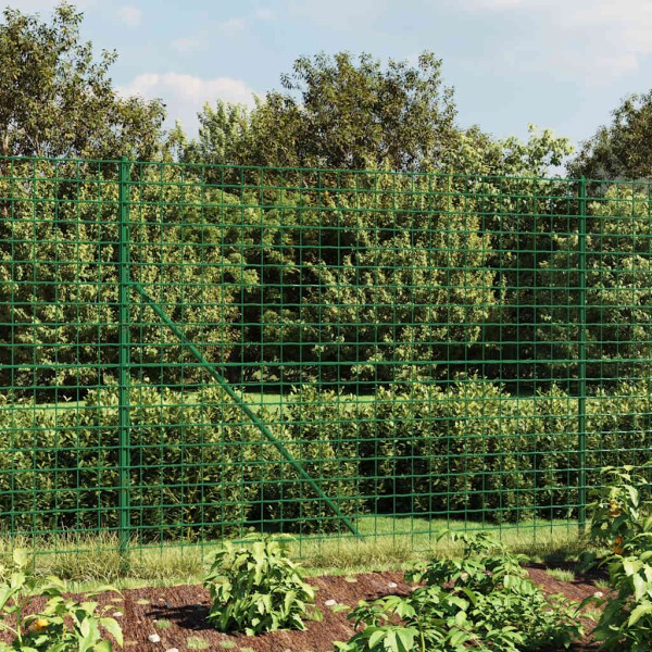 Wire mesh fence, green, 2x25m, galvanized steel