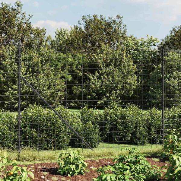 Wire mesh fence with flanges, anthracite color, 1.4x25 m