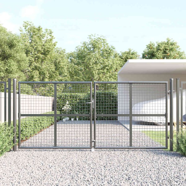 Mesh garden gate, anthracite color, 300x125 cm, galvanized steel