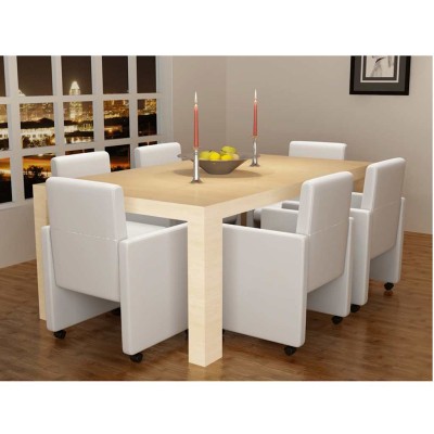 Dining room chairs, 6 pcs.,...