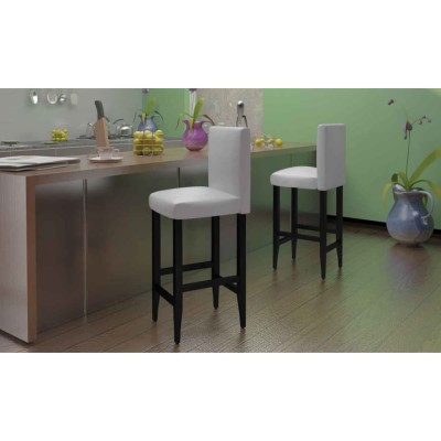 Bar stools, 4 pcs., white,...