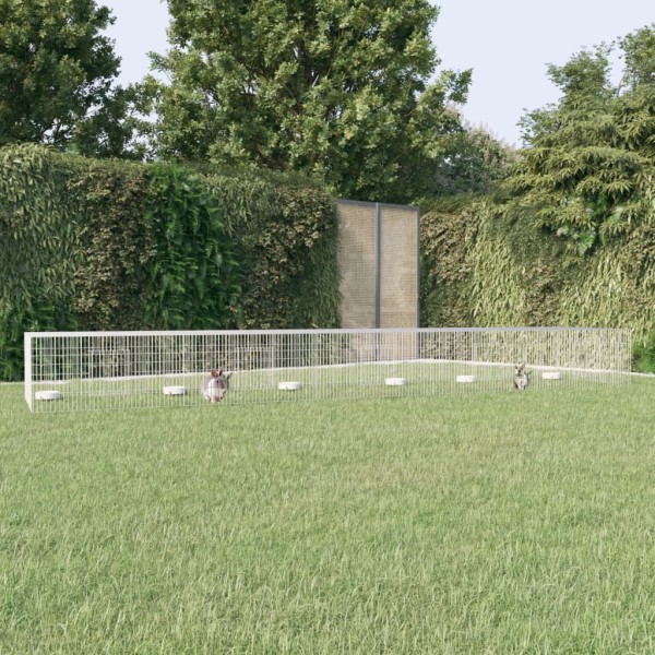 Rabbit cage, 5 segments, 541x109x54cm, galvanized iron