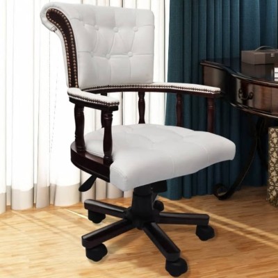 Swivel office chair, white