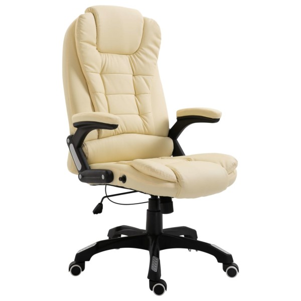 Office chair, cream color, artificial leather