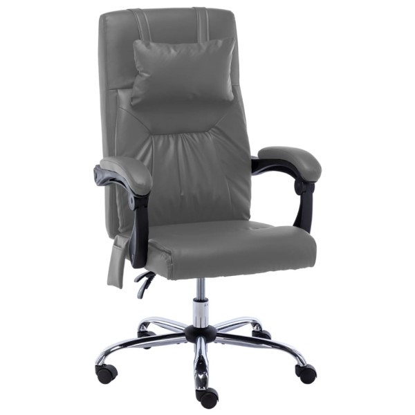 Massage office chair, anthracite color, artificial leather
