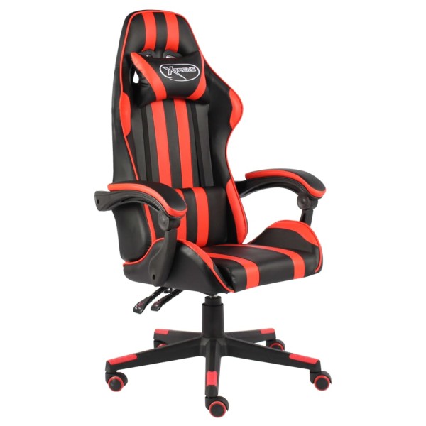 Gaming chair, black and red, artificial leather