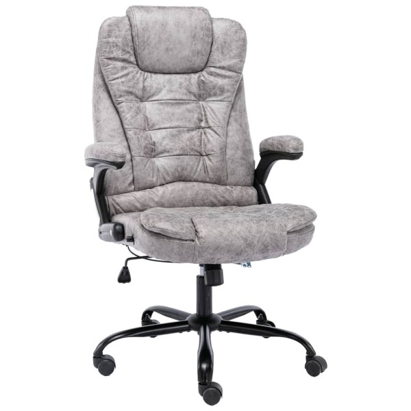 Office chair, light gray color, artificial leather