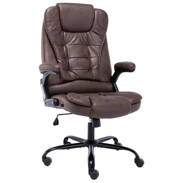 Office chair, dark brown, artificial leather