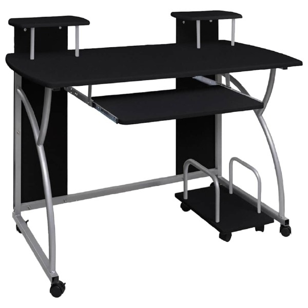 Computer desk, black, 110x52x88.5cm, treated wood