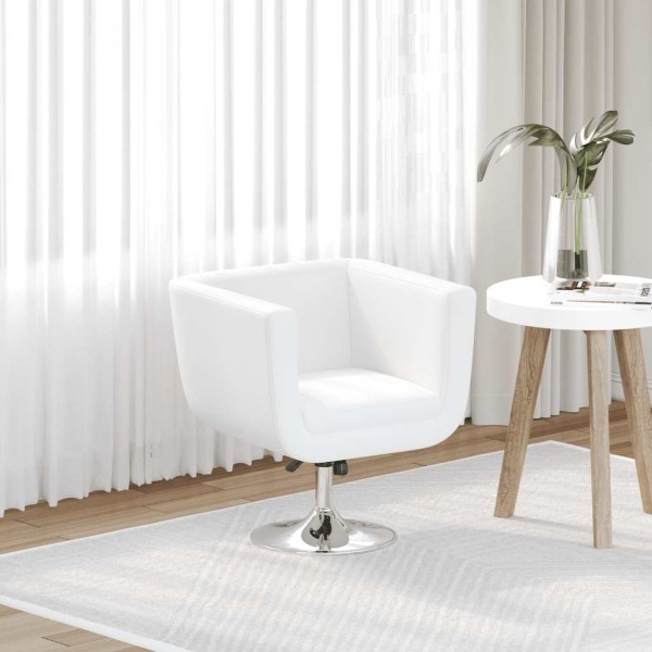 Bar stool, white, artificial leather