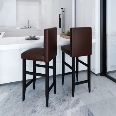 Bar stools, 2 pcs., dark...