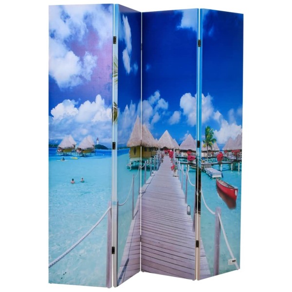 room divider, folding, 160x170 cm, beach picture