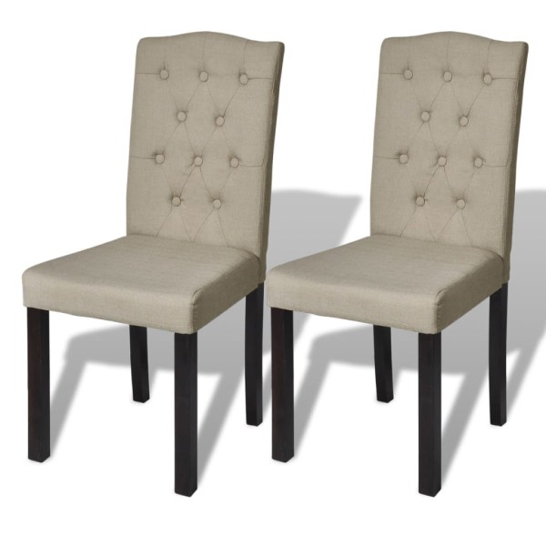 Dining room chairs, 2 pcs., light brown color, fabric
