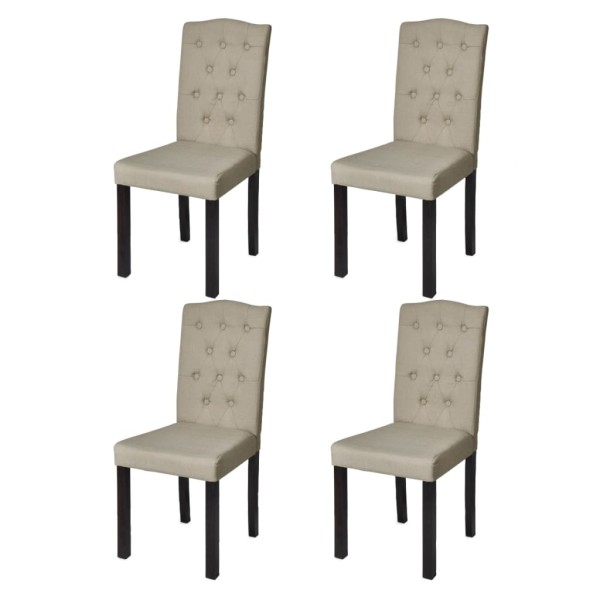 Dining room chairs, 4 pcs., light brown color, fabric