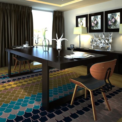 Dining room chairs, 2 pcs.,...
