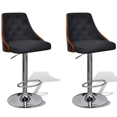 Bar stools, 2 pcs., curved...