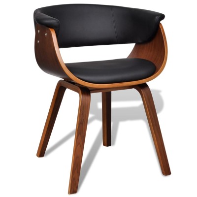 Dining chair, curved wood...