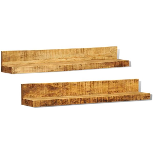 Hanging Hardwood Shelves, 2 Units.