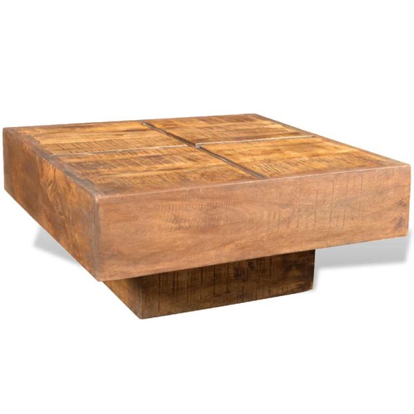 Coffee table, brown, square, solid mango wood