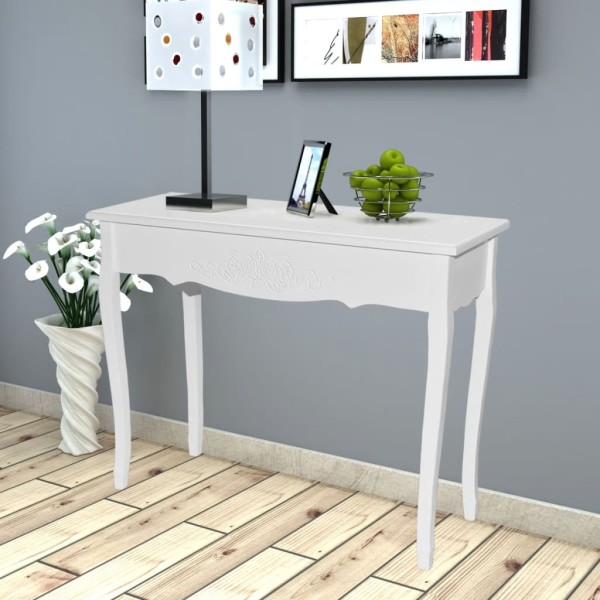 Cosmetic console table, white