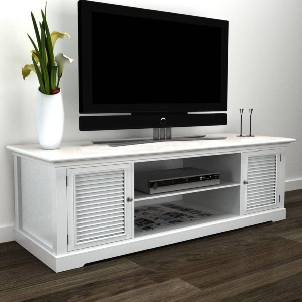 TV stand, white, wood