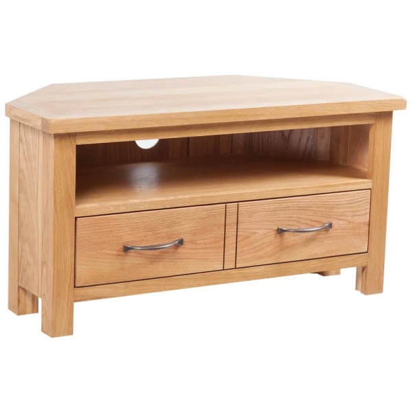 TV cabinet with drawer, 88x42x46cm, solid oak wood