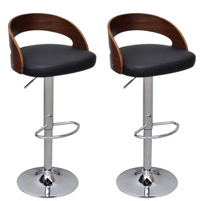 Bar stools, 2 pcs., curved...