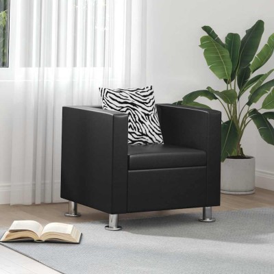 Armchair, black, artificial...
