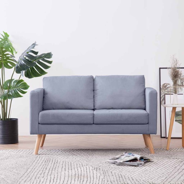 Double sofa, fabric, light gray
