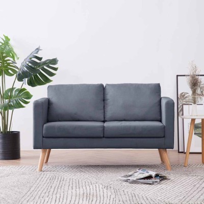 Double sofa, fabric, dark gray
