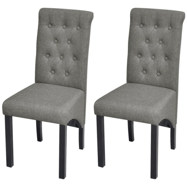 Dining room chairs, 2 pcs., light gray color, fabric