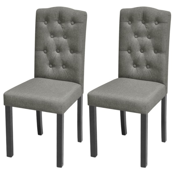 Dining room chairs, 2 pcs., gray color, fabric