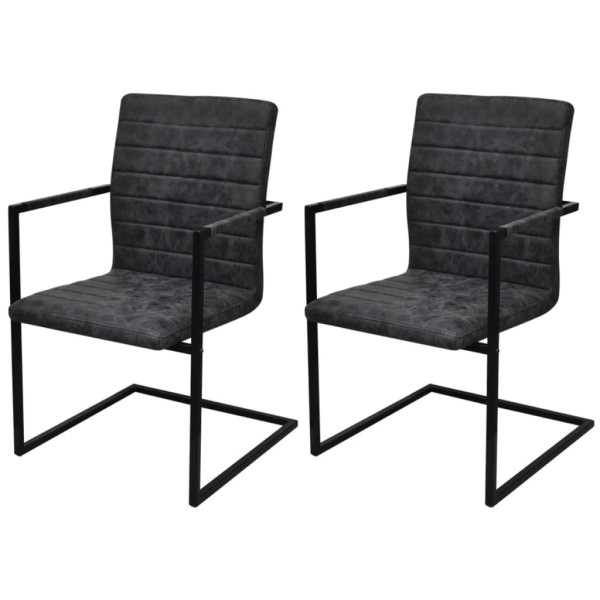 Gumbin dining chairs, 2 pcs., black color, artificial leather
