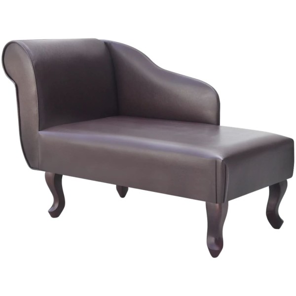Lounger, brown, artificial leather