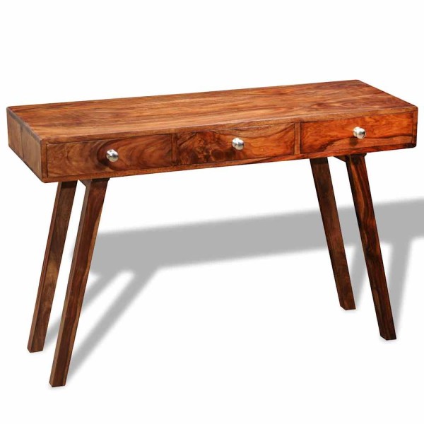 Console table with 3 drawers, 76 cm, solid acacia. medical